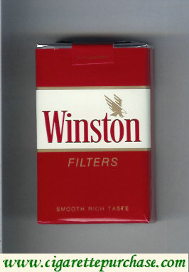 Winston with eagle from above in the right cigarettes soft box